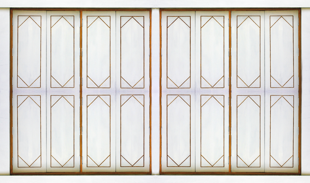 寺廟中泰國風格的窗飾